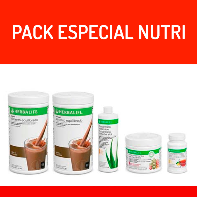 PACK ESPECIAL NUTRI (2batidos, aloe, fibra y té) Hebalife